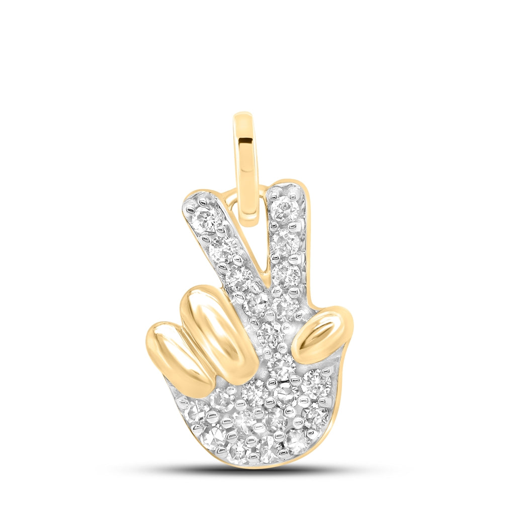 10kt Yellow Or Rose Gold 1/8 Ctw Diamond Nk Gift Pendant