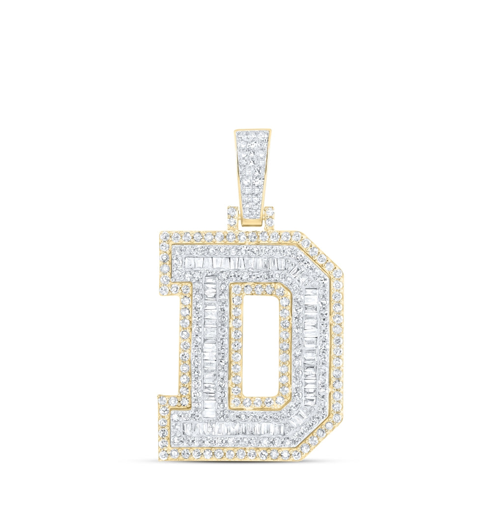 10kt Yellow Gold Diamond Nk Initial Mens Pendant
