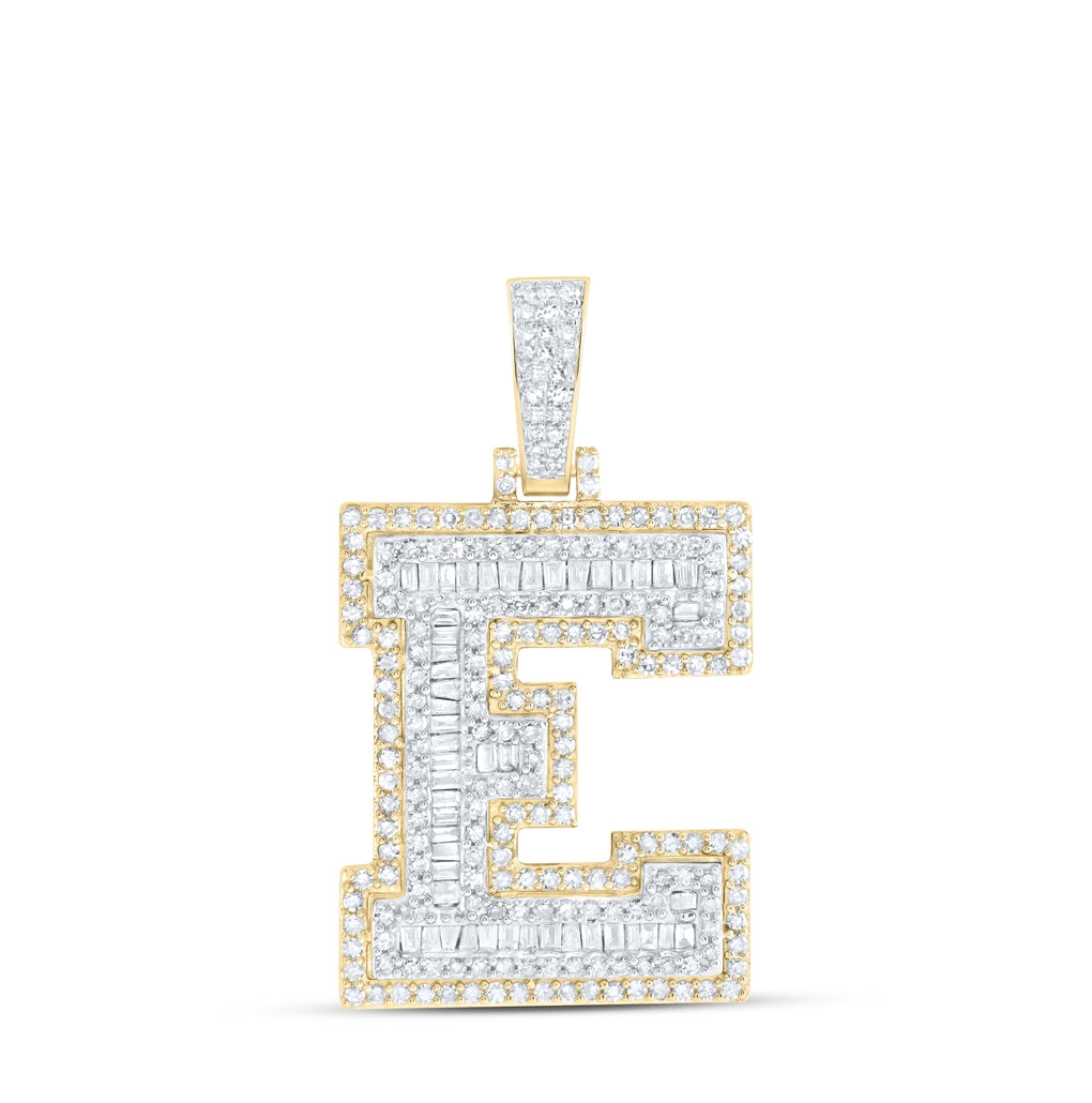 10kt Yellow Gold Diamond Nk Initial Mens Pendant