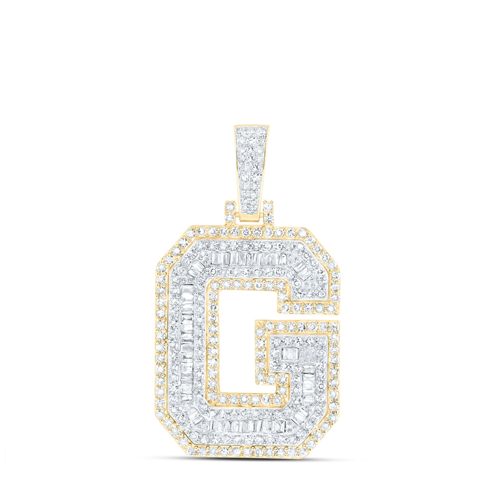 10kt Yellow Gold Diamond Nk Initial Mens Pendant
