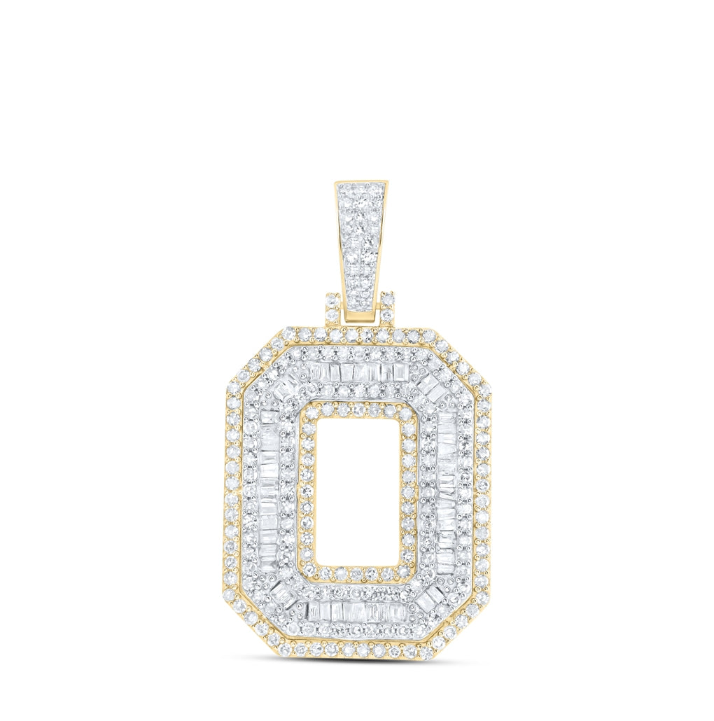 10kt Yellow Gold Diamond Nk Initial Mens Pendant