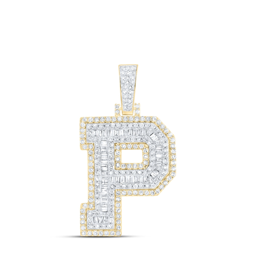 10kt Yellow Gold Diamond Nk Initial Mens Pendant