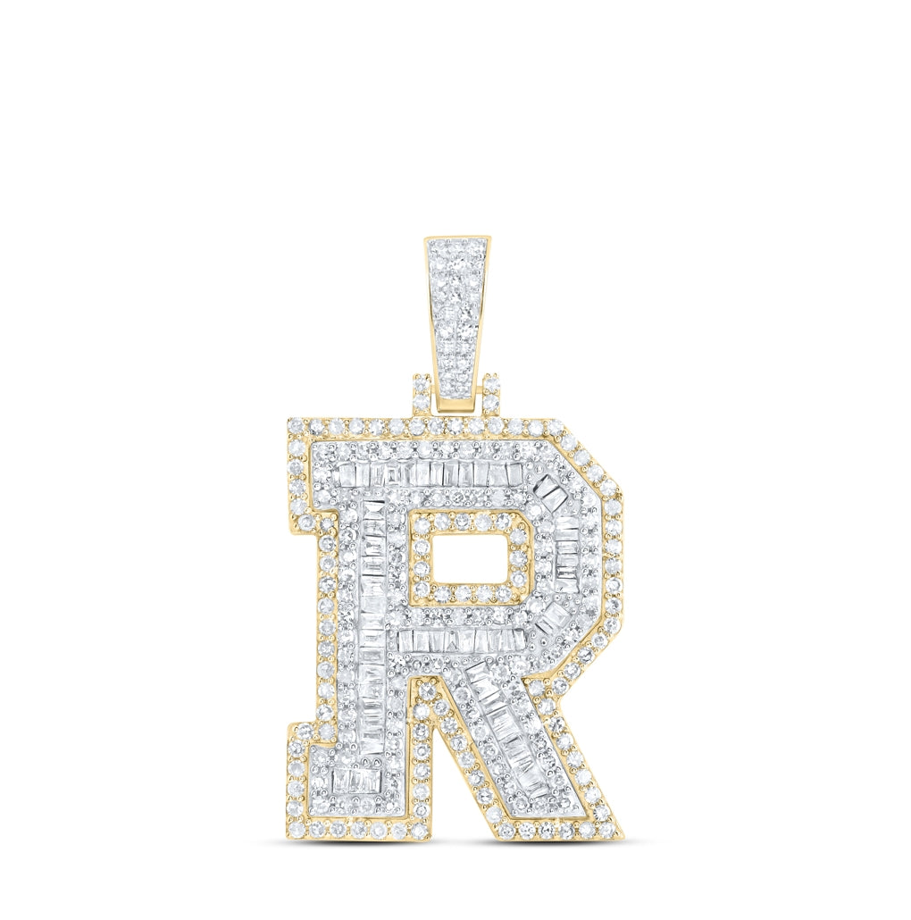 10kt Yellow Gold Diamond Nk Initial Mens Pendant