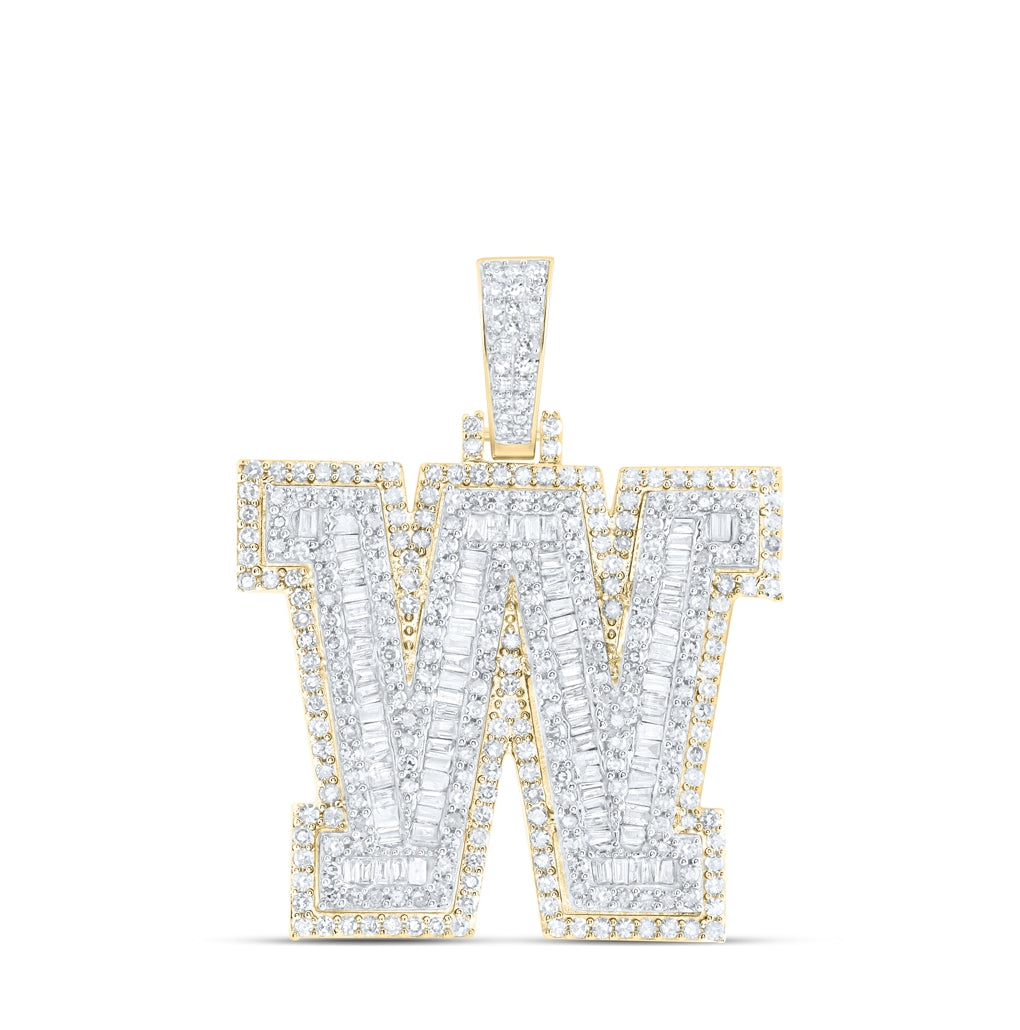 10kt Yellow Gold Diamond Nk Initial Mens Pendant