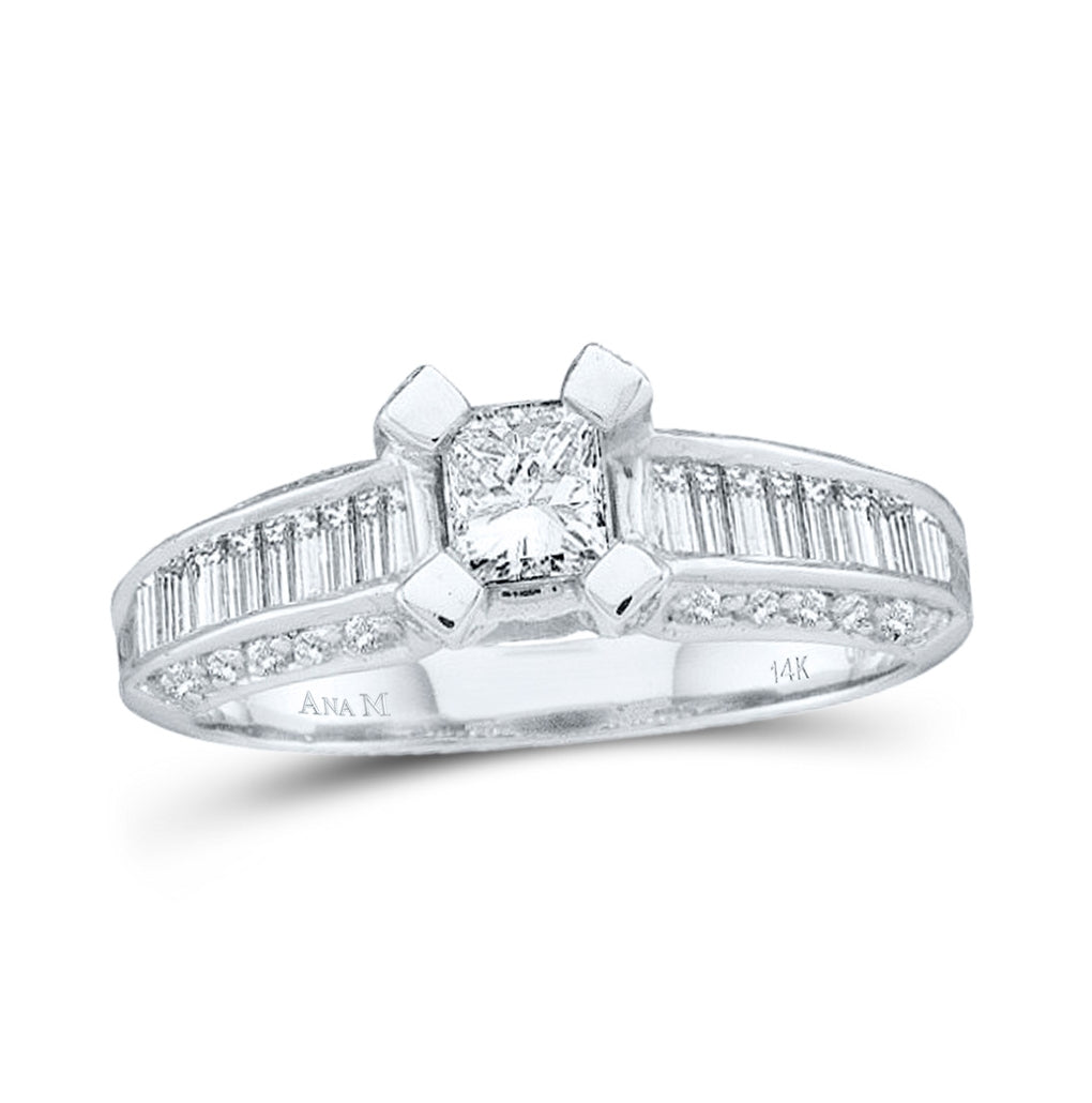 14kt White Gold 1 Ct Diamond 3/8ct-cpr Bridal Ring