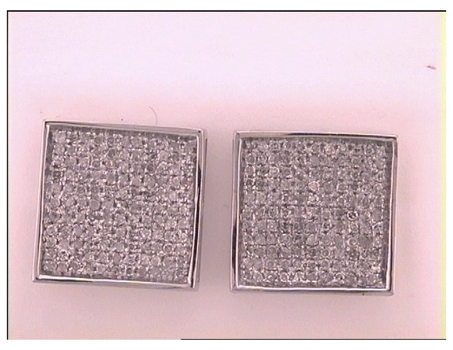10kt White Gold 3/4ct. Diamond Micro-pave Earrings