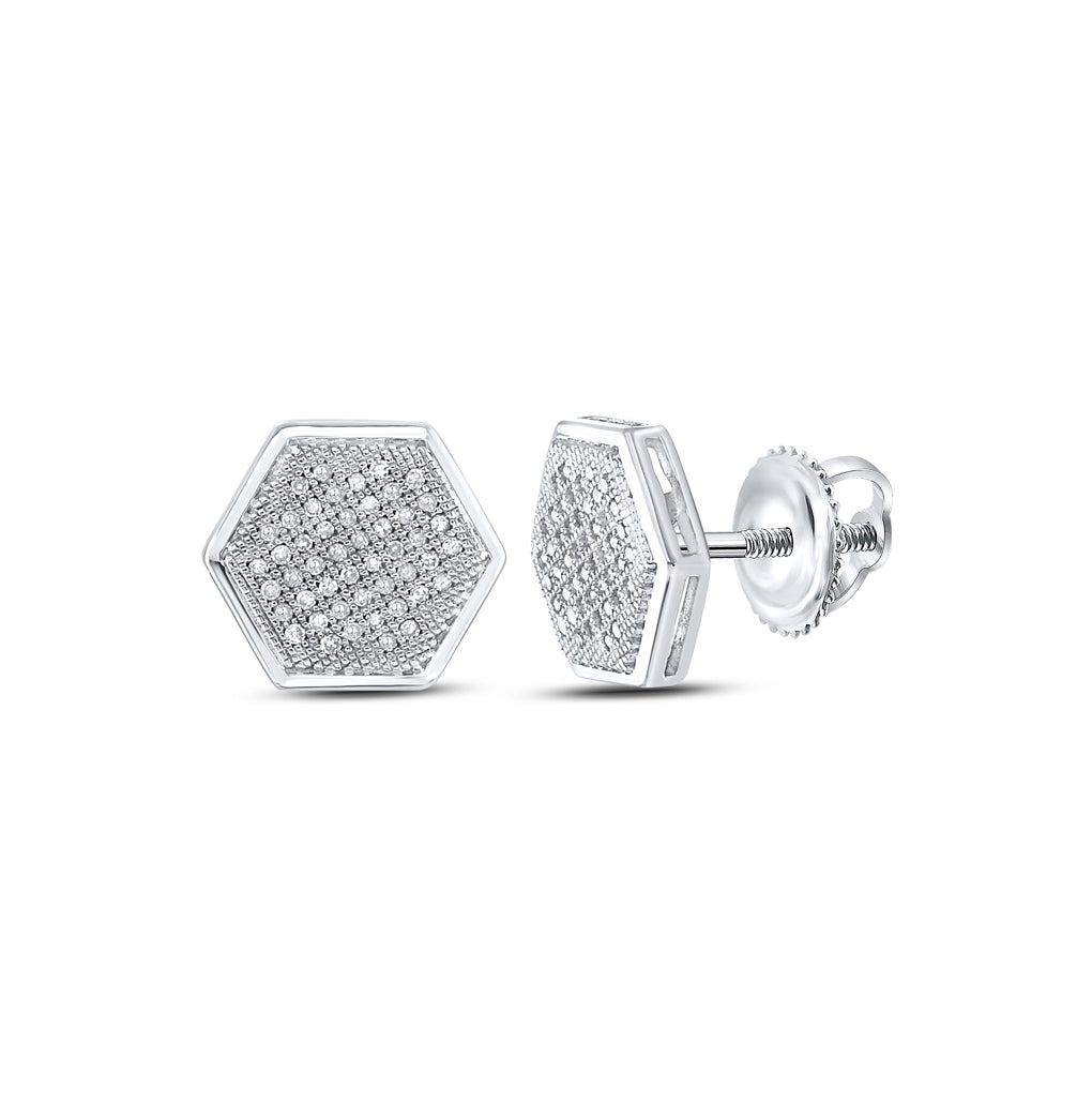 10kt White Gold 1/4ct Diamond Fashion Earrings