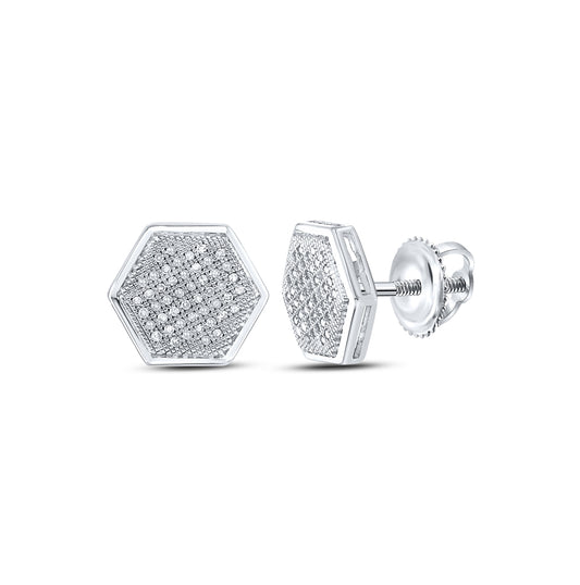 10kt White Gold 1/4ct Diamond Fashion Earrings