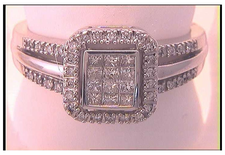 14kt White Gold 1/2ct Diamond Invisible Ring