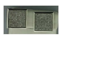 10kt White Gold 7/8ct Diamond Micro-pave Earring