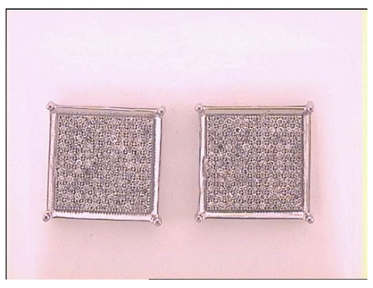 10kt White Gold 3/4ct Diamond Gift Micro-pave Earring