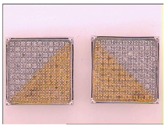 10kt White Gold 3/4ct. Diamond Micro-pave Earring