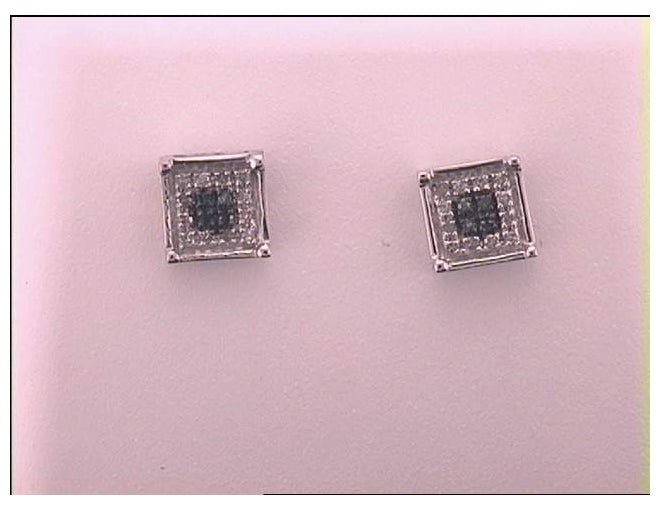 10kt White Gold 1/10ct Diamond Micro-pave Earring