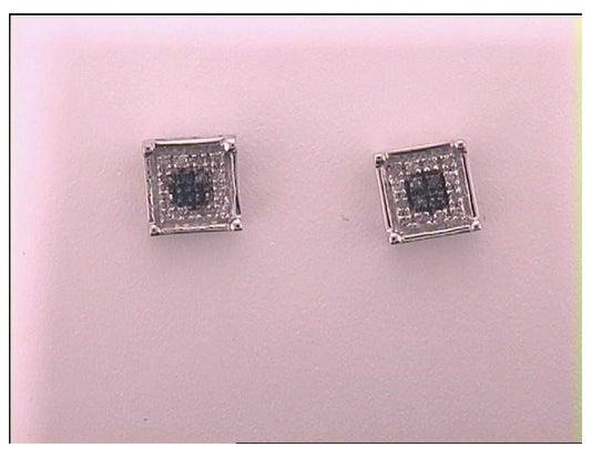 10kt White Gold 1/10ct Diamond Micro-pave Earring