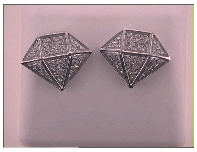 10kt White Gold 1/3ct. Diamond Micro-pave Mens Earring