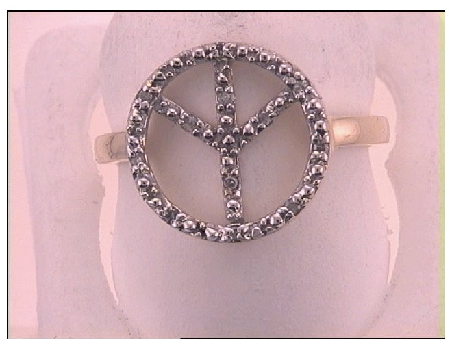 10kt Yellow Gold 1/8ct-lads Fashion Ring