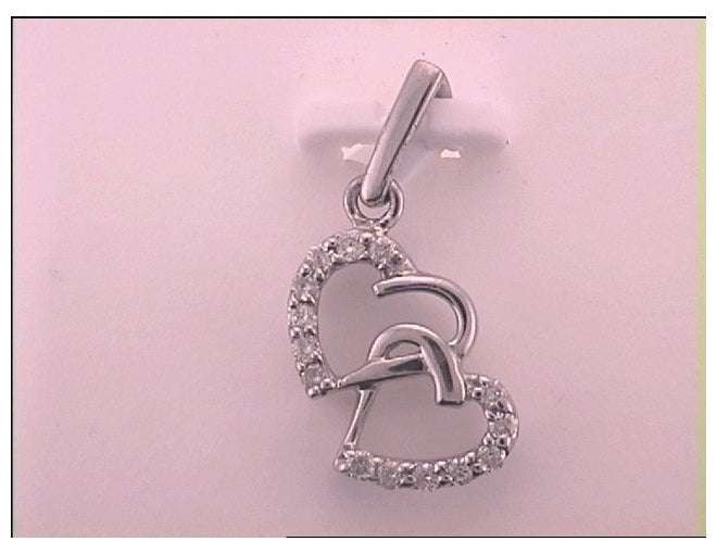 Sterling Silver 1/8ct Diamond Gift Heart Pendant