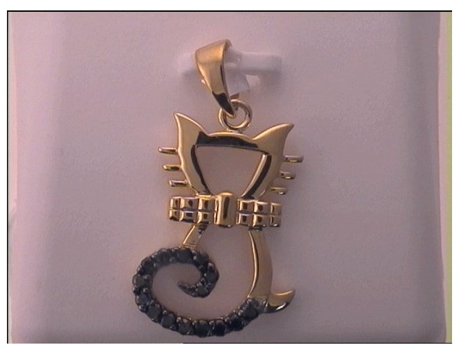 Sterling Silver 1/4ct Diamond Black Diamond Pendant