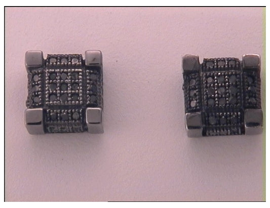 10kt White Gold 1/4ct. Diamond Micro-pave Earrings