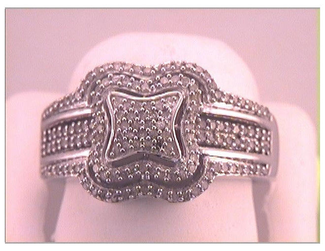 10kt White Gold 1/2ct Diamond Cluster Ring