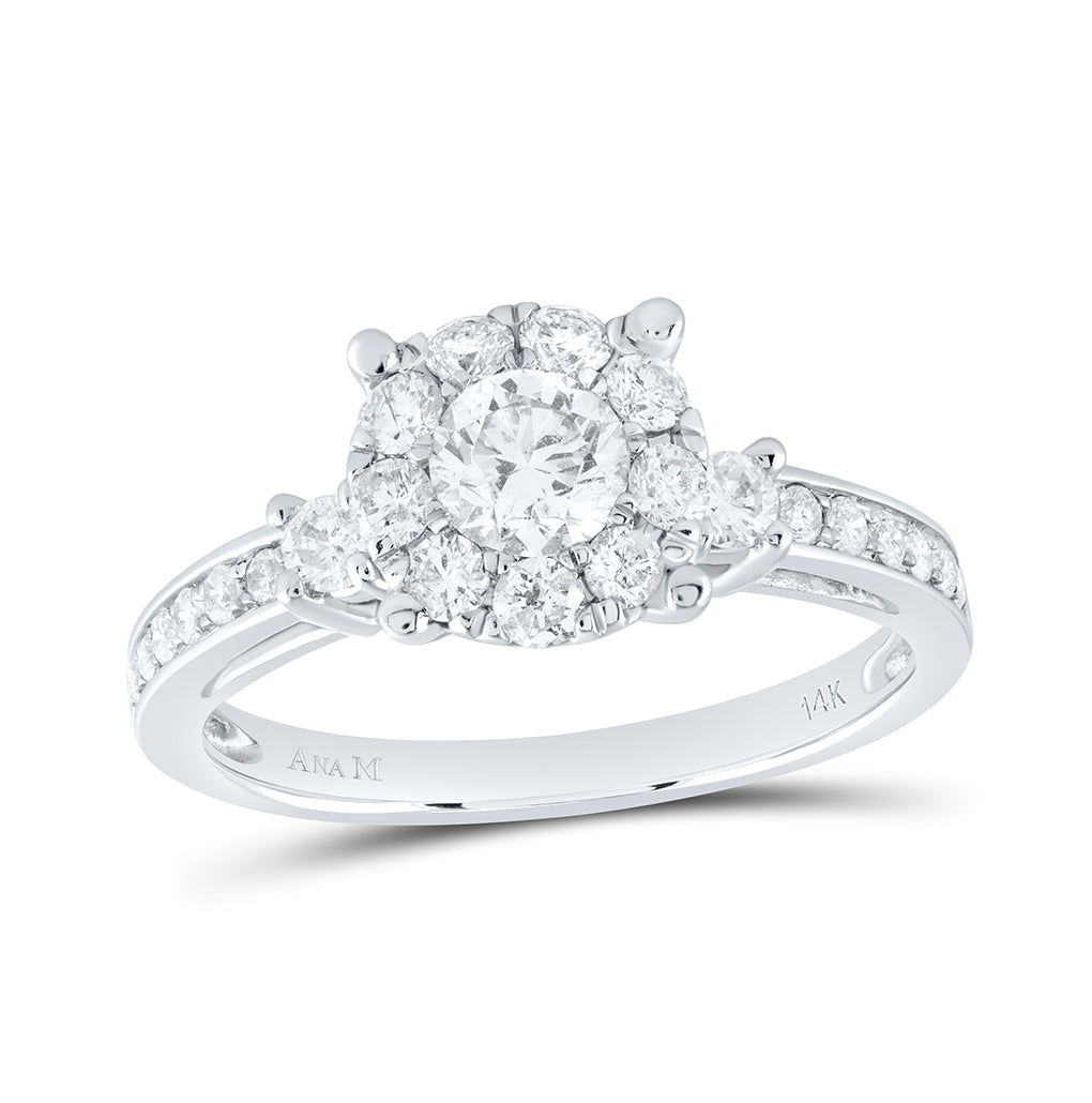 14K White Gold Round Dia. Solitaire Wedding Engagement Ring 1ctw, Women's Size: 5-10