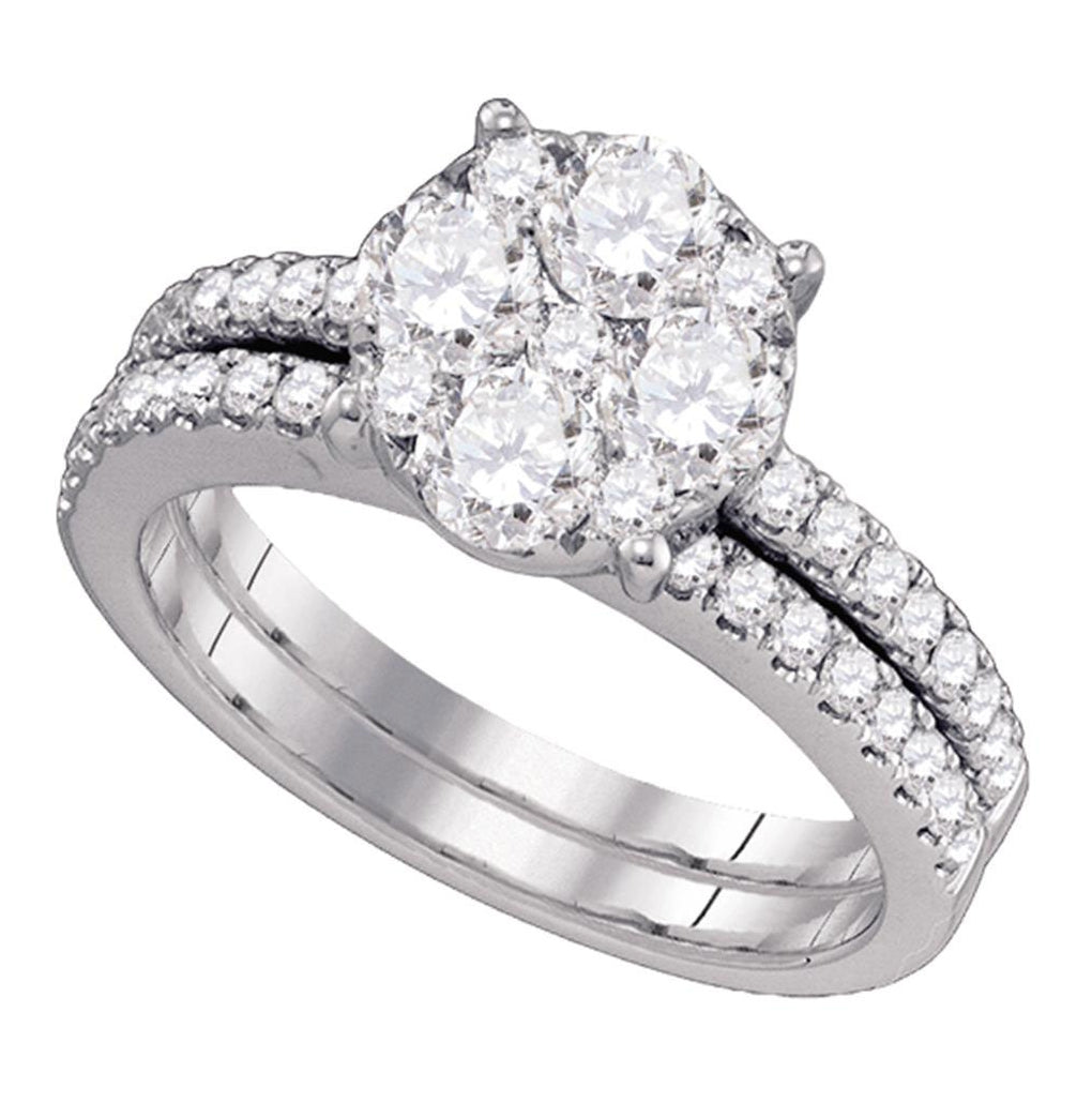 18kt White Gold 1 Cttw Diamond Bridal Set