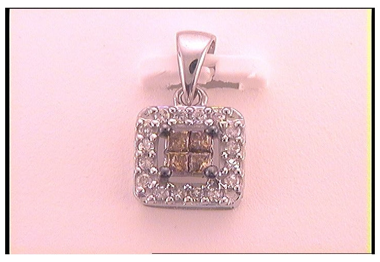 10kt White Gold 1/4ct Diamond Fashion Pendant