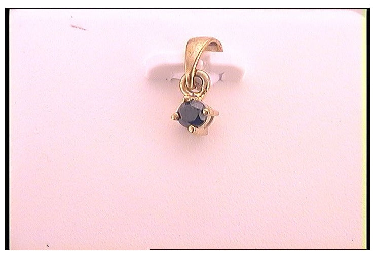 10kt Yellow Gold Womens Round Black Color Enhanced Diamond Solitaire Pendant 1/8 Cttw