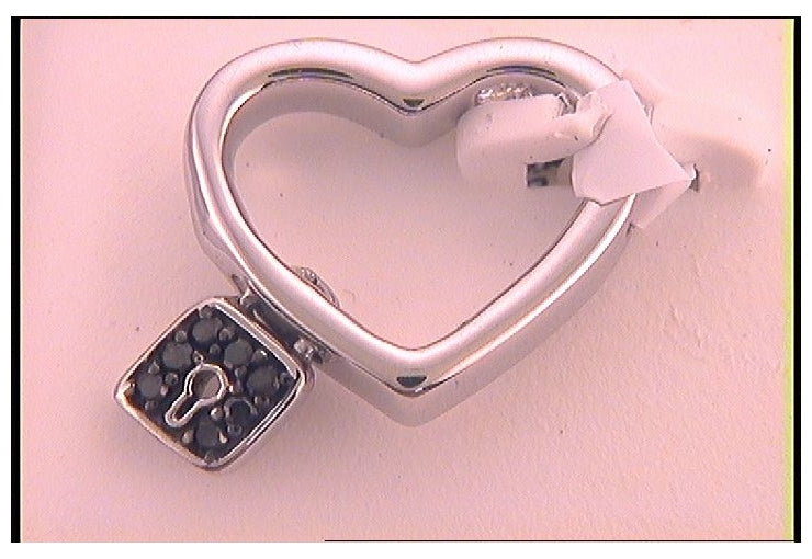 Sterling Silver 1/20ctw Diamond Black Diamond Pendant