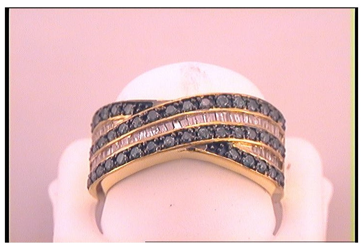 Sterling Silver 1 Ctw Diamond Fashion Blue Ring