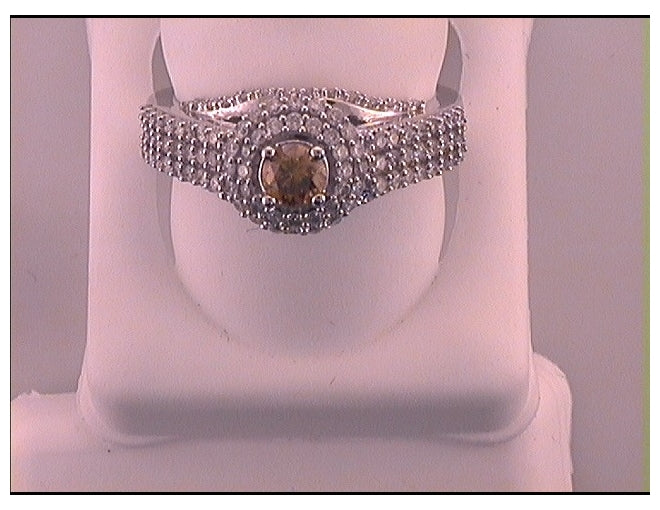 14kt White Gold 1 Ctw Diamond 1/3ct-crd Bridal Ring