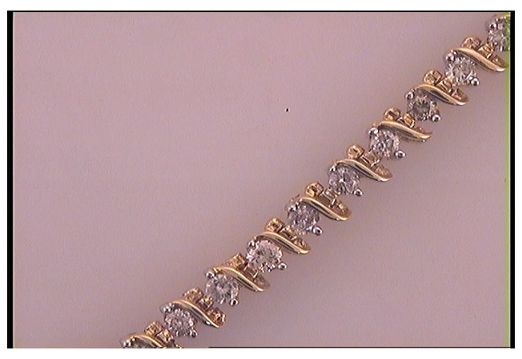 10kt Yellow Gold 2 Cttw Diamond Tennis Yellow Bracelet