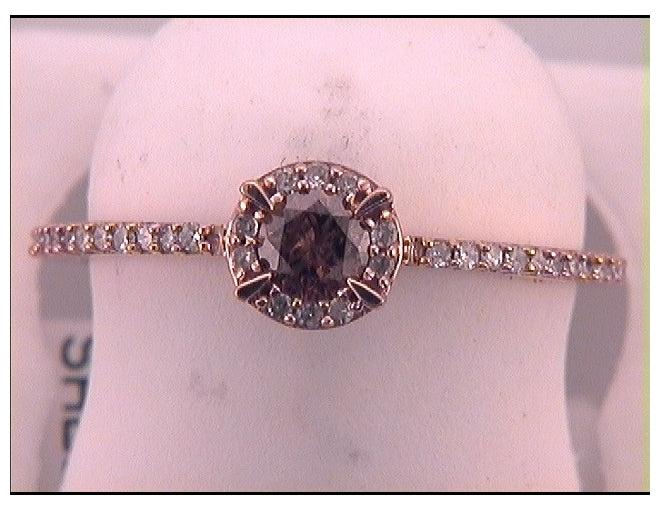 10kt Rose Gold 1/3ct. Diamond Fashion Brown Ring