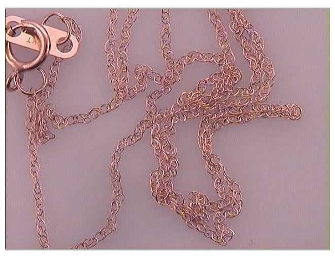 10kt Rose Gold 18 Roped Chain (planting Tubbed Bright"