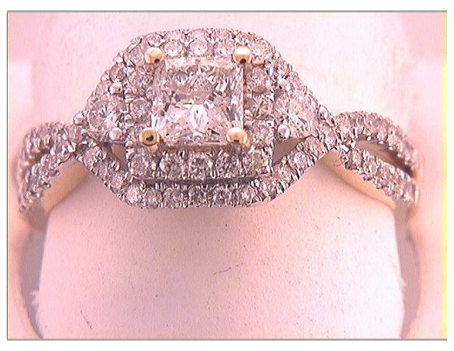 14kt Yellow Gold 1 1/4ctw Diamond 5/8ct-cpr Bridal Ring