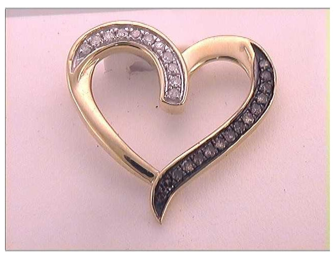 10kt Yellow Gold 1/5ct. Diamond Fashion Brown Pendant