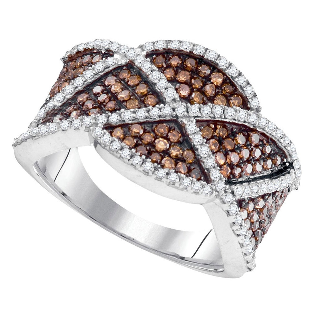 10kt White Gold 1ctw Diamond Brown Ring