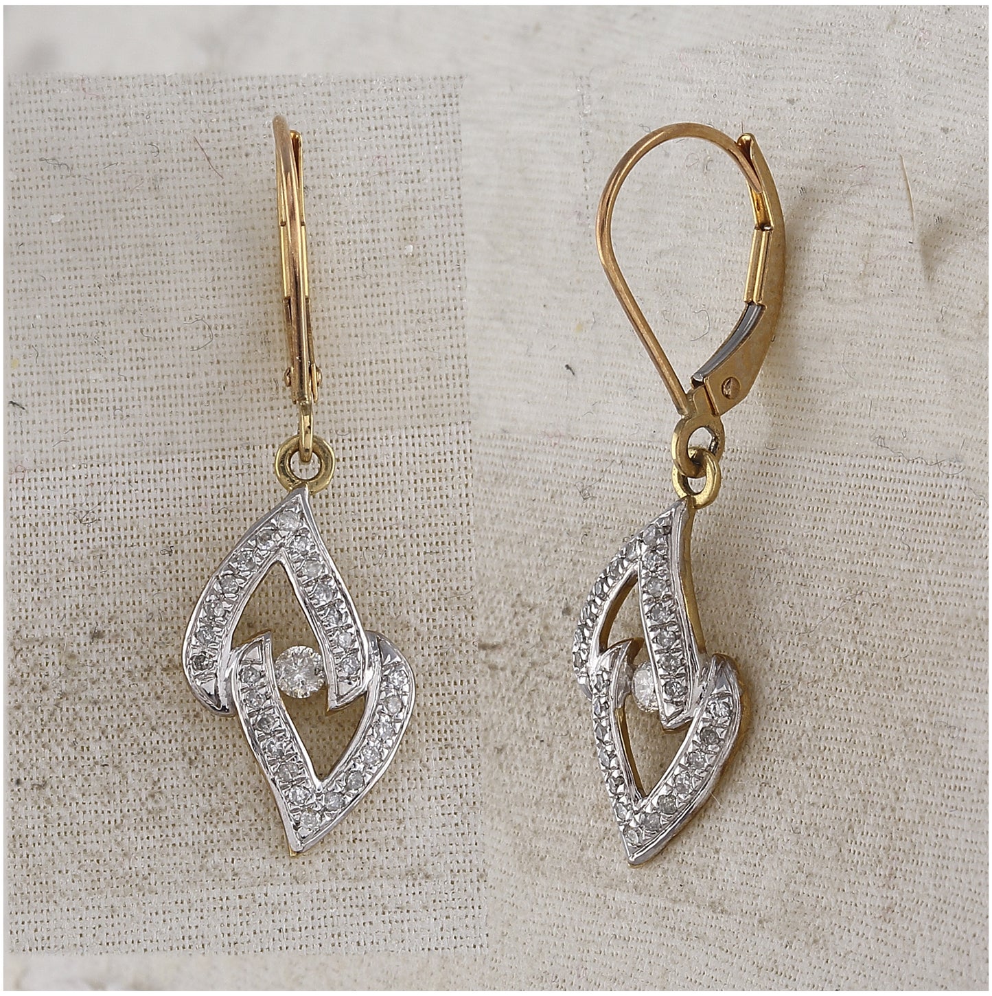 10kt Yellow Gold 1/3ctw Diamond Fashion Earring