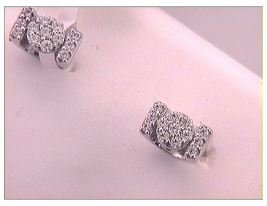 10kt White Gold 1/4ctw Diamond P2 Gift Earrings