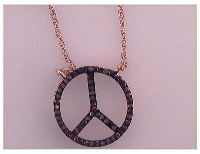 10kt Rose Gold 1/6ctw Diamond Micro-pave Necklace
