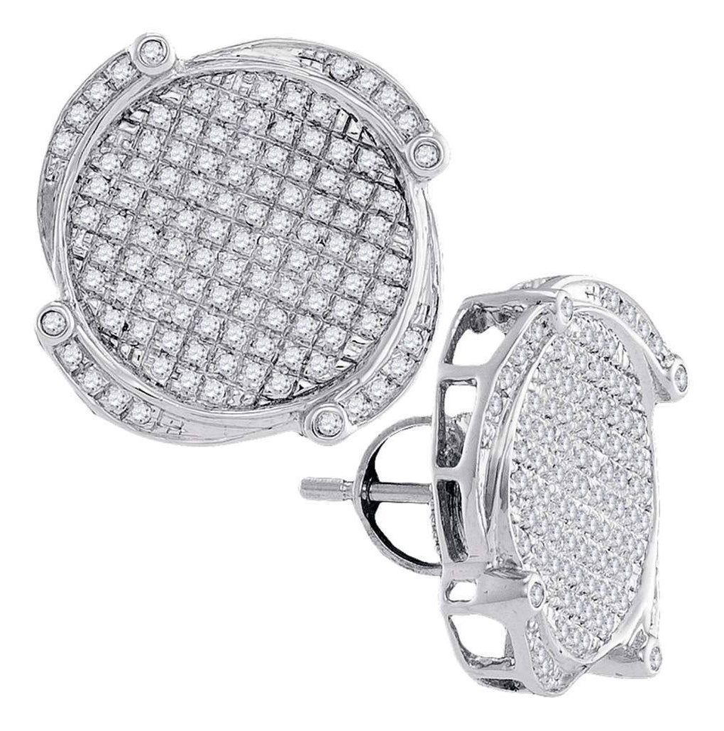 10kt White Gold 1/2ct. Diamond Fashion Earring