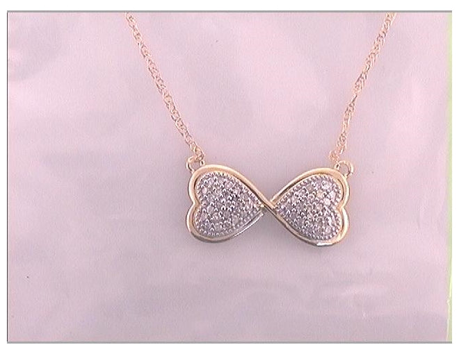 10kt Yellow Gold 1/6ctw Diamond Micro-pave Necklace