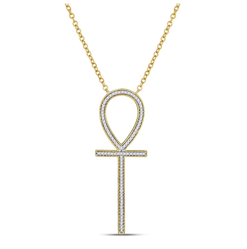 10kt Yellow Gold 1/4ctw Diamond Fashion Necklace