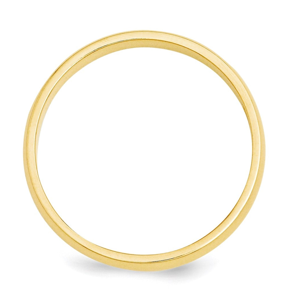 10k Yellow Or White Gold Half Round Wedding Band