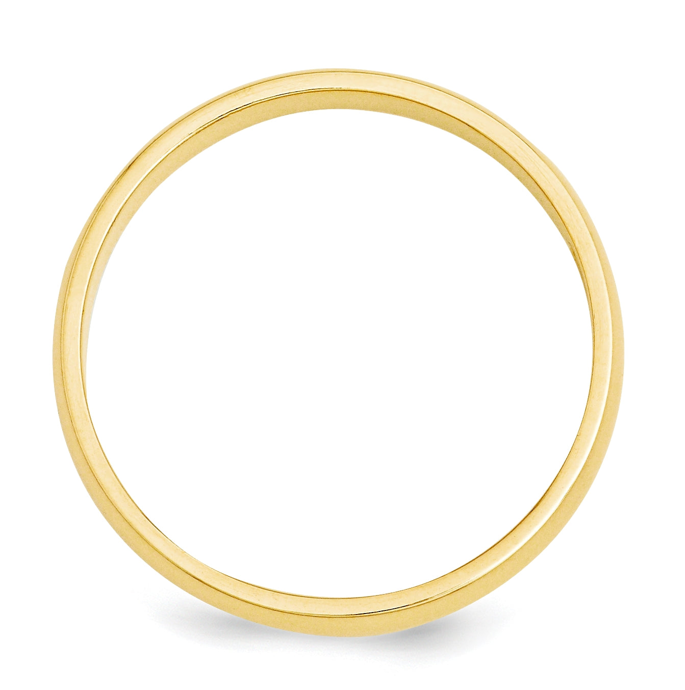 10k Yellow Gold 3mm Half Round Wedding Band Size 4.5