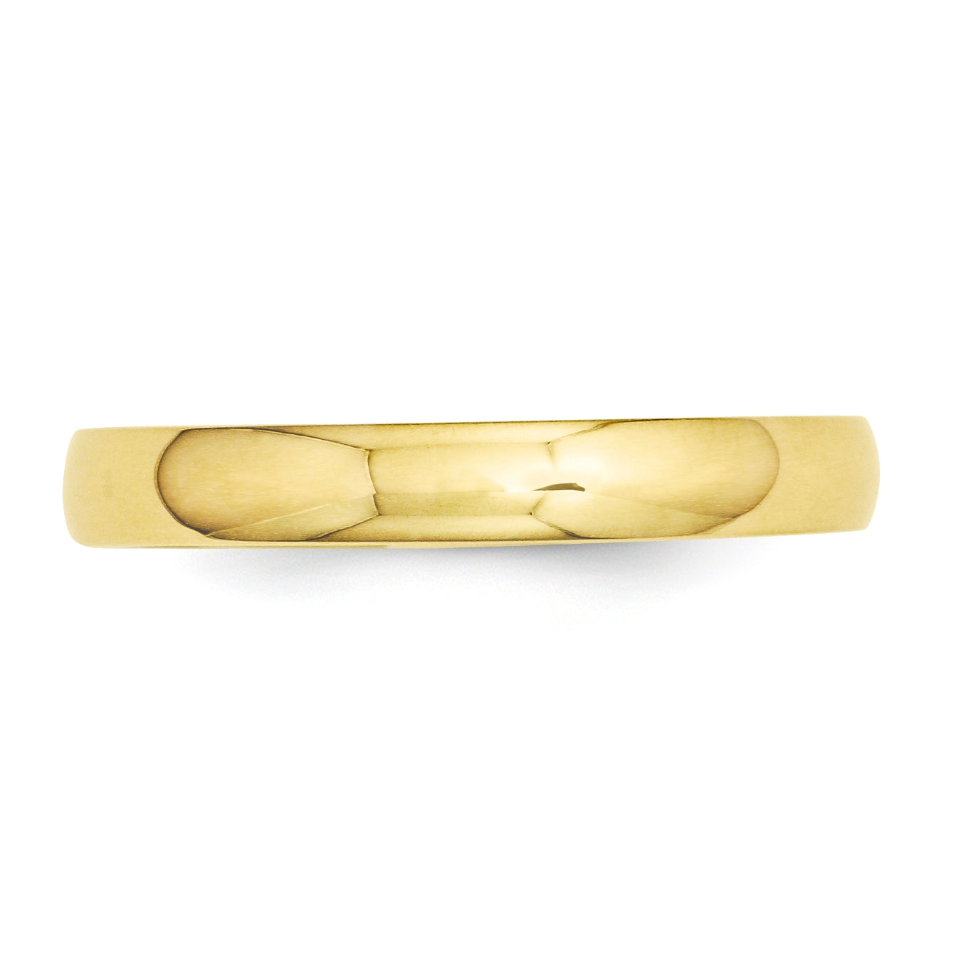 10k Yellow Gold 3mm Half Round Wedding Band Size 4.5
