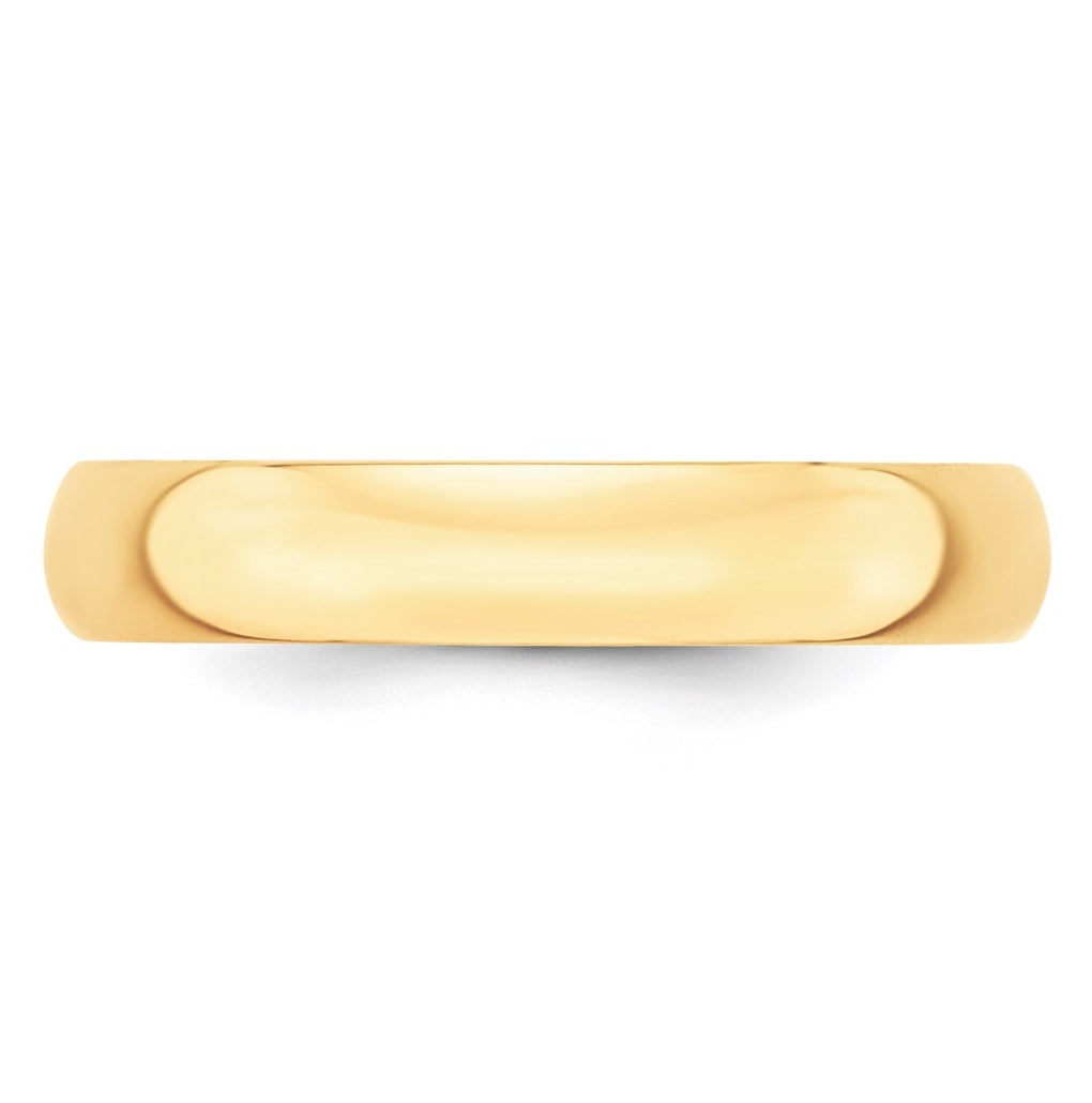 14k Yellow Or White Or Rose Gold Or Platinum Lightweight Half Round Wedding Band