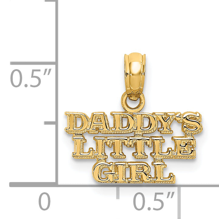 14K Yellow Gold DADDYS LITTLE GIRL Charm