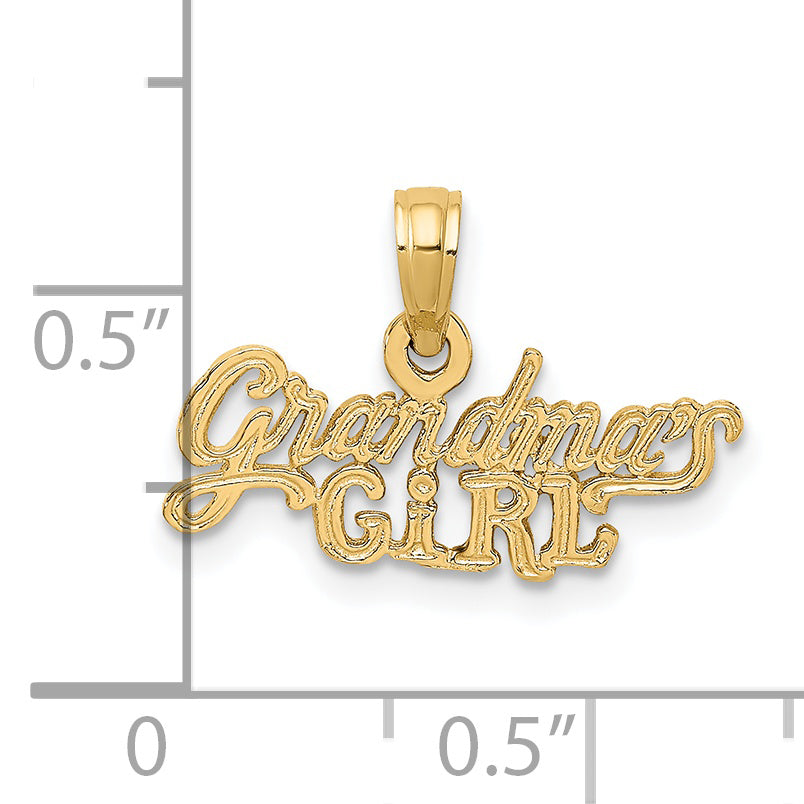 14K Yellow Gold GRANDMA'S GIRL Charm