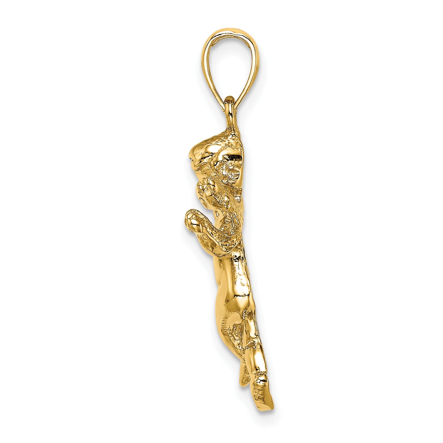 14K Yellow Gold Guardian Angel Walking Charm